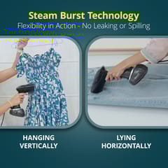 Balzano Garment Steamer 1700W for Clothes | Portable Handheld Steamer Iron | 360ml Tank, 30s Heat-Up, 28g Continuous Steam | Horizontal/Vertical Use | Easy Refill, Fabric Brush, Black