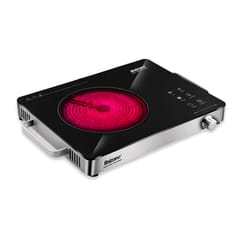 Balzano Infrared Cooktop 2000W Electric Stove with 4 Preset Modes (Stir Fry, BBQ, Soup, Hot Pot) | Toughened Glass Portable Electric Cooktop with Jog Dial Control | Suitable for All Flat Bottom