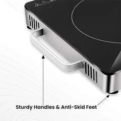 Balzano Infrared Cooktop 2000W Electric Stove with 4 Preset Modes (Stir Fry, BBQ, Soup, Hot Pot) | Toughened Glass Portable Electric Cooktop with Jog Dial Control | Suitable for All Flat Bottom